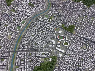 Cheongju Low-poly 3D model