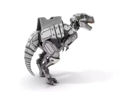 Mechanical Dinosaur Model Pack Low-poly 3D model