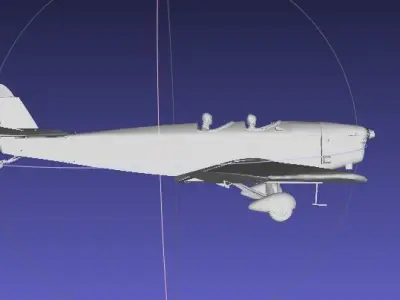 Airplane 3D model biplane 3D print model