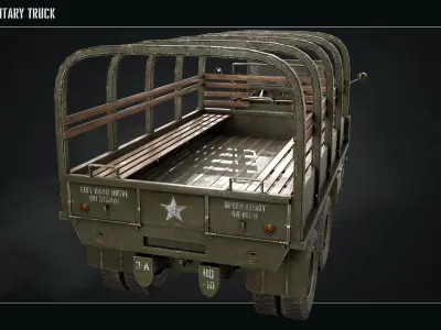 Military Truck gmc 353 World War 2 US truck  Low-poly 3D model