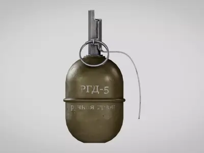 RGD-5 Soviet Hand Grenade - Concept and Cinematic Ready PBR 3D model