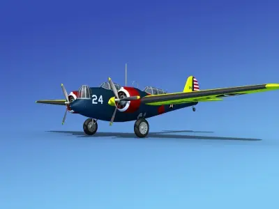 Martin B-10 V03 USAAC 3D model