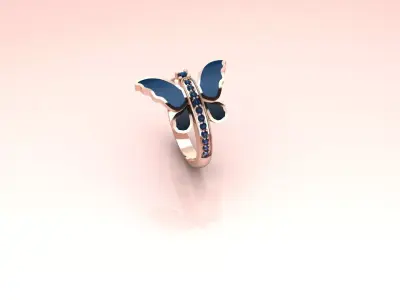 buterfly ring 3D model