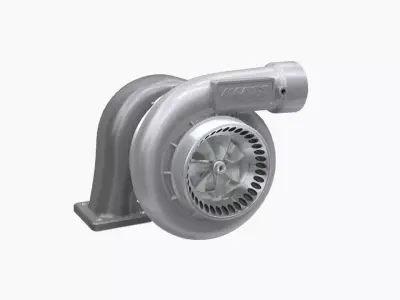 Harts H6 Pro275 134mm turbocharger Low-poly 3D model