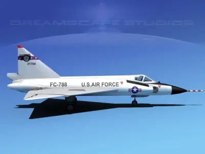 Convair F-102 Delta Dagger SC ANG 3D model