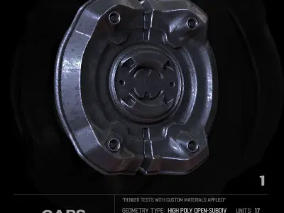 17 Caps SUBD 3D model