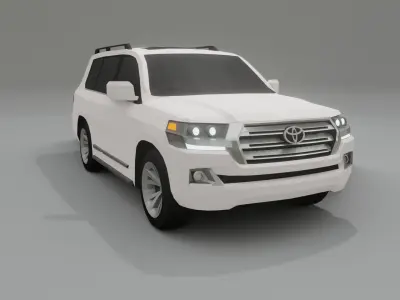Toyota Land Cruiser low poly 3D model Low-poly 3D model