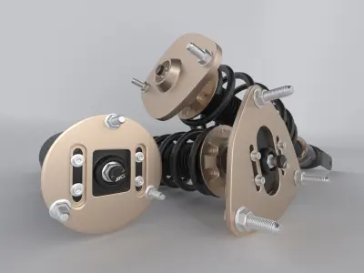 BC Racing coilovers 3D model