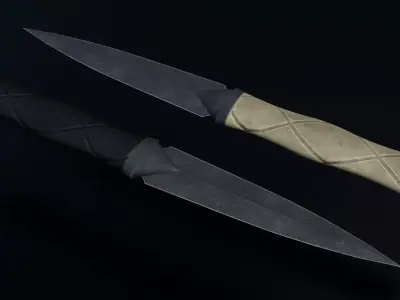 knife low-poly Low-poly 3D model