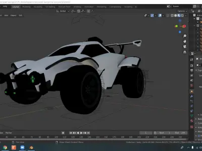 rocket league 3D model original FREE Octane Free low-poly 3D model