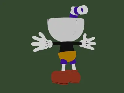 Mr Cup Low-poly 3D model