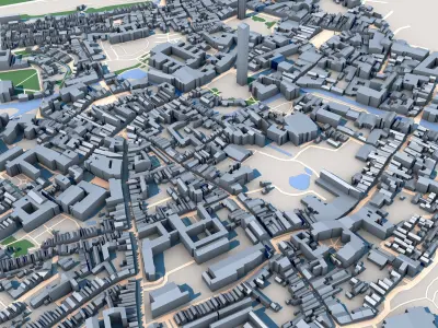 Church of Our Lady Bruges Belgium Low-poly 3D model