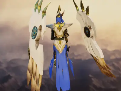 Harpy Guardian of the Sky Low-poly 3D model