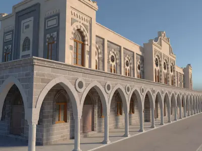 Old Train Station 3D model