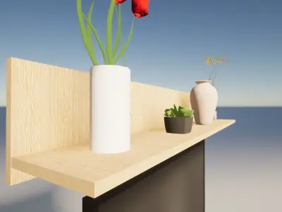 Living Room Wall Furniture Free low-poly 3D model