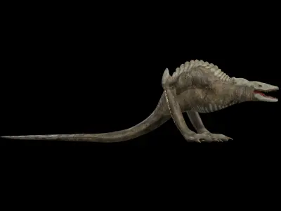 Skullcrawler Rigged - Giant reptile Low-poly 3D model