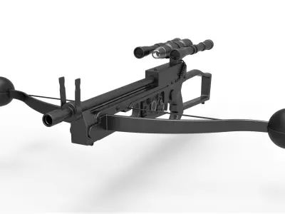 Chewbacca bowcaster from Star Wars The Force Awakens 2015 3D model