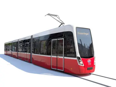Vienna Tram Car latest model from 2019 3D model