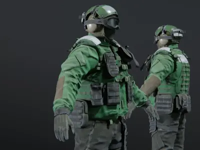 SOLDIER Flight Deck Crew 3D model