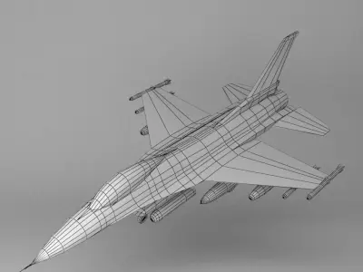 F16 Solo Turk Low-poly 3D model