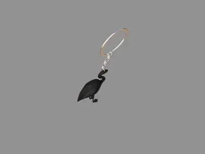 flamingo keychain  3D model