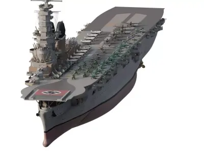 WW2 NAZY AIRCRAFT CARRIER 3D model