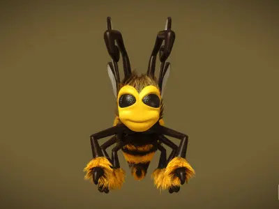 Cartoon Bee - Rigged 3D model
