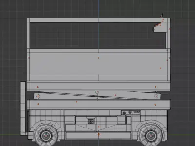 Scissor Lift 3d model Low-poly 3D model