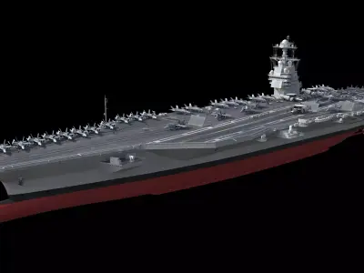 CVN-78 USS Gerald Ford Aircraft carrier 3D model