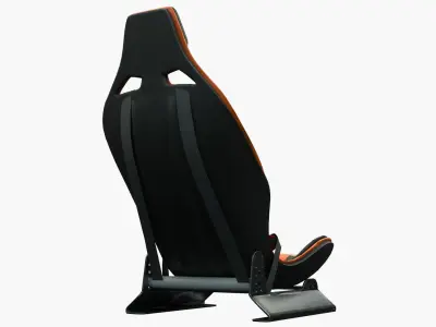 Racing Seat Low-poly 3D model