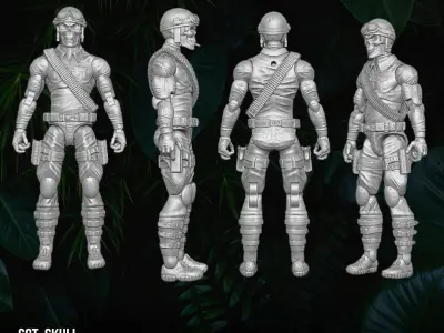 Sgt Skull Donman art Original 3D printable full action figure 3D print model