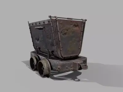 Minecart Low-poly 3D model purchase