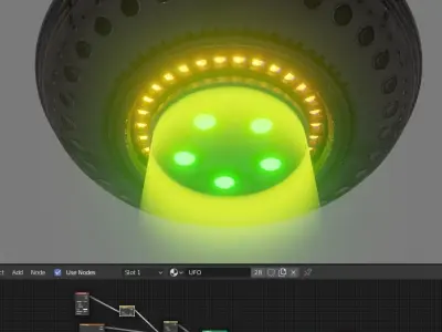 Modular Sci-fi Saucer Free low-poly 3D model