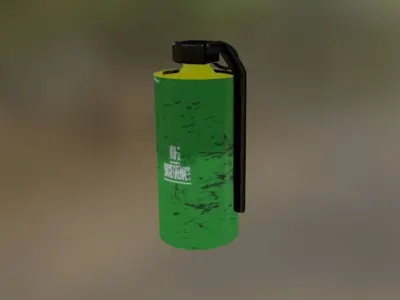 Mutated Smoke Grenade Pack Free low-poly 3D model