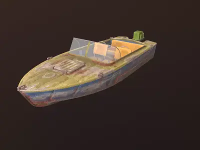 Boat Progress 2 Low-poly 3D model