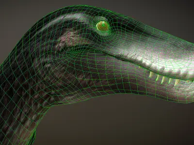 Utahraptor Low-poly 3D model