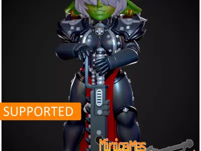 Gobbo nun anime figurine 3D print model