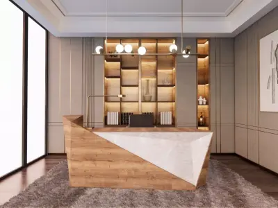 Reception Table Low-poly 3D model