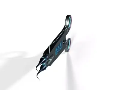 Sci-Fi Surgical Needle Holder Low-poly 3D model