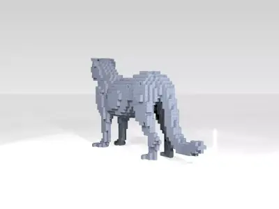 Leopard Voxel 3D model