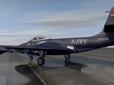 McDonnell F2H-2 Banshee 3D model