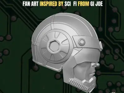 Sci Fi head for action figures 3D print model