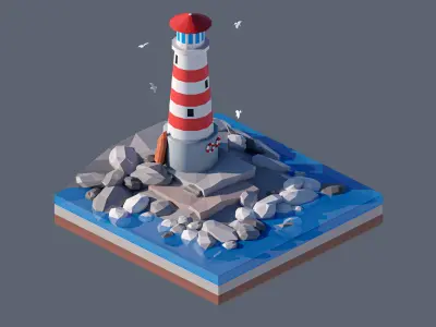 land 49A Low-poly 3D model