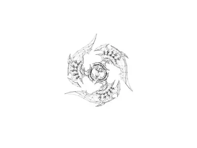 Royal Guard Chakram Low-poly 3D model