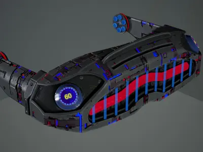 Sci fi Glasses Goggles 1 Low-poly 3D model