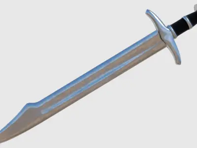 Falchion Sword - Game Ready Low-poly 3D model