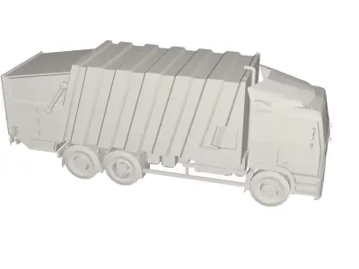 Garbage truck 3D model