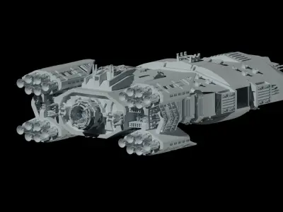 The spaceship Dreadnought 3D model 3D model