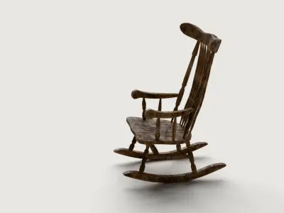  Old Rocking Chair Free 3D model