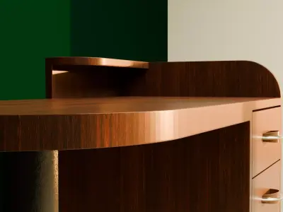 Art Deco style Desk Free 3D model